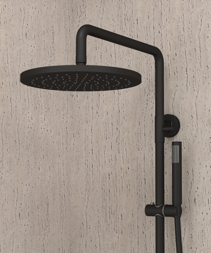 Colonna doccia e vasca nera - Corbeau