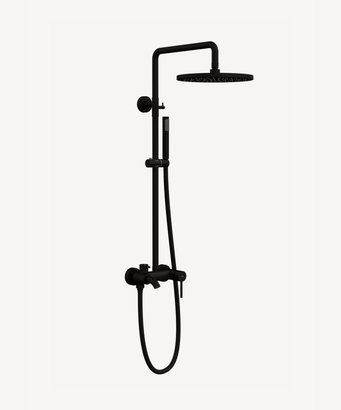 Colonna doccia e vasca nera - Corbeau