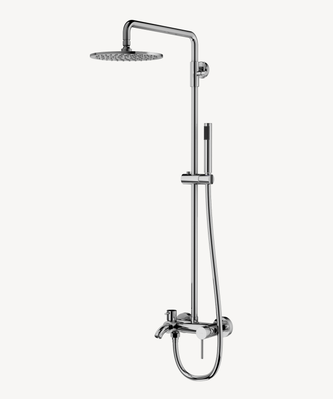 Colonna doccia per vasca con deviatore - Corbeau, Finitura Cromo - small