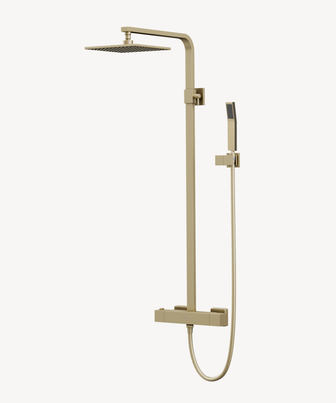 Colonna doccia termostatica - oro spazzolato - Sirius - small