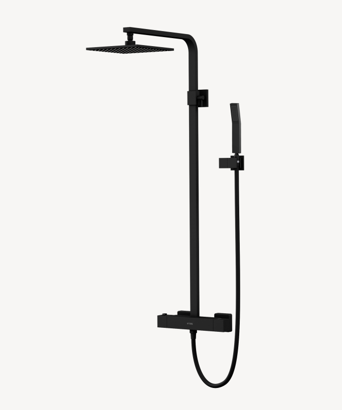 Colonna doccia termostatica nera - Sirius - small