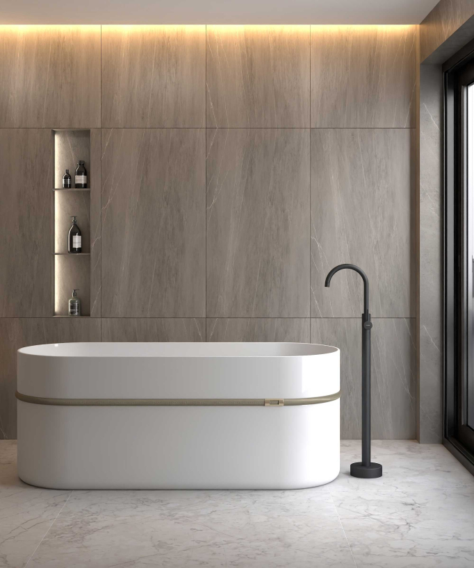 Rubinetto miscelatore per vasca monocolonna Nero - Corbeau