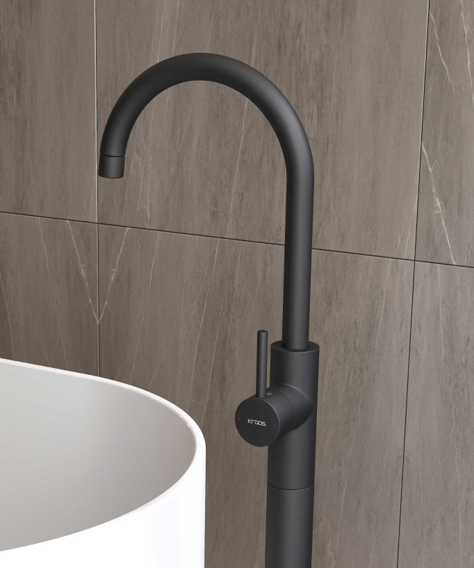 Rubinetto miscelatore per vasca monocolonna Nero - Corbeau