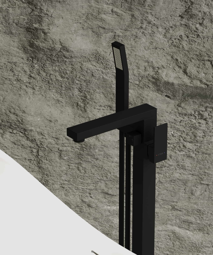 Miscelatore per vasca-doccia monocolonna Nero - Sirius