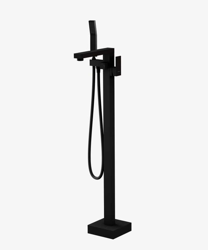 Miscelatore per vasca-doccia monocolonna Nero - Sirius - small