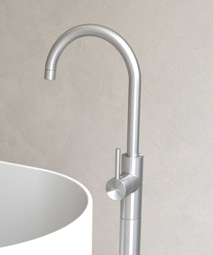 Rubinetto miscelatore per vasca monocolonna Nichel spazzolato - Corbeau