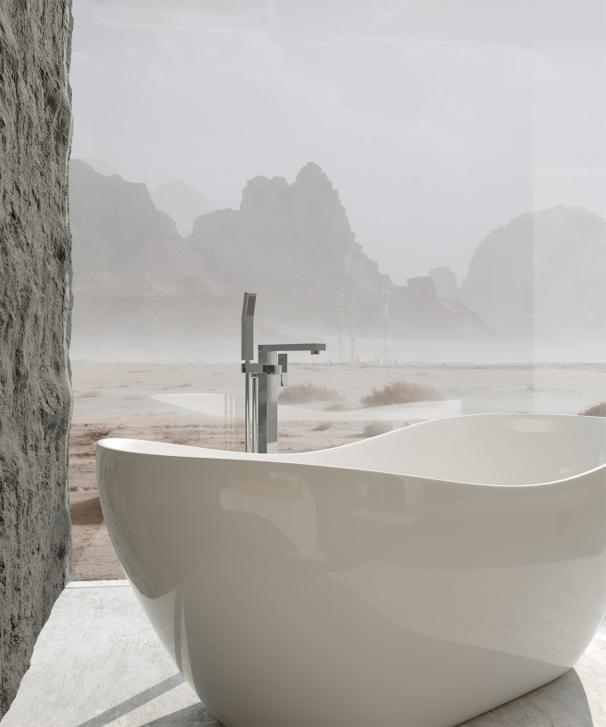 Miscelatore per vasca-doccia monocolonna Cromato - Sirius