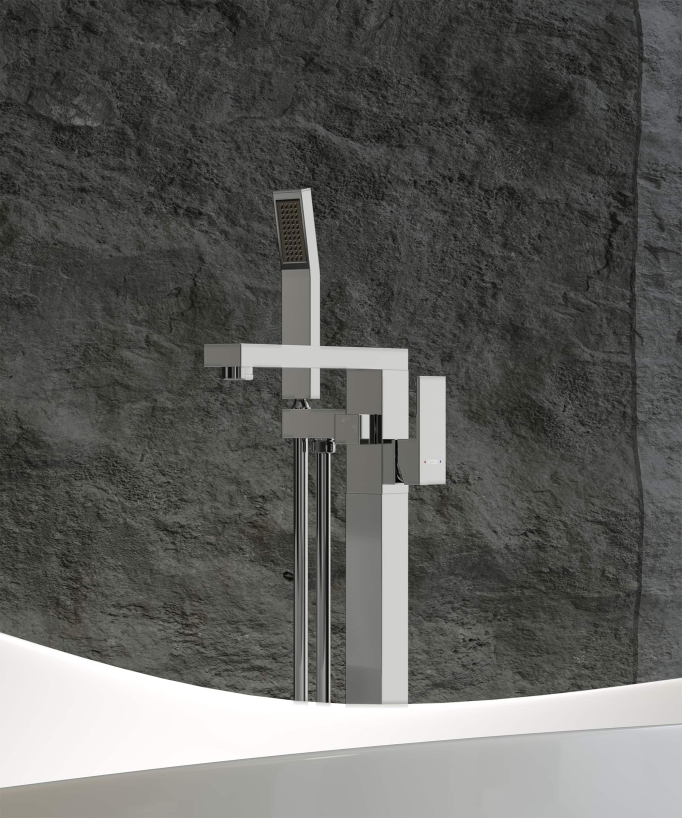 Miscelatore per vasca-doccia monocolonna Cromato - Sirius