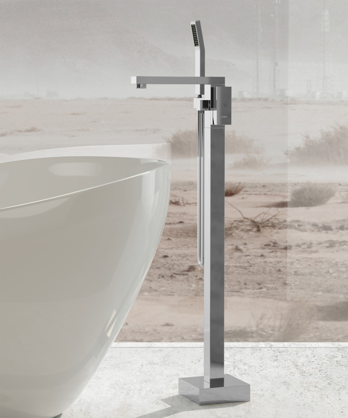 Miscelatore per vasca-doccia monocolonna Cromato - Sirius