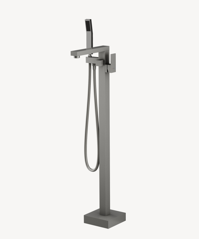 Miscelatore per vasca-doccia monocolonna Nichel spazzolato - Sirius - small