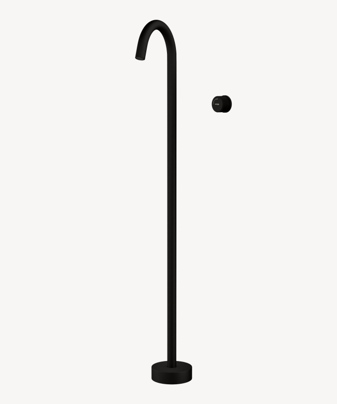 Miscelatore lavabo monocolonna senza regolazione di portata Nero - Leros