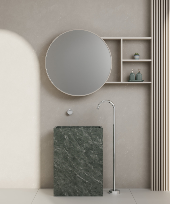 Miscelatore lavabo monocolonna senza regolazione portata - Leros