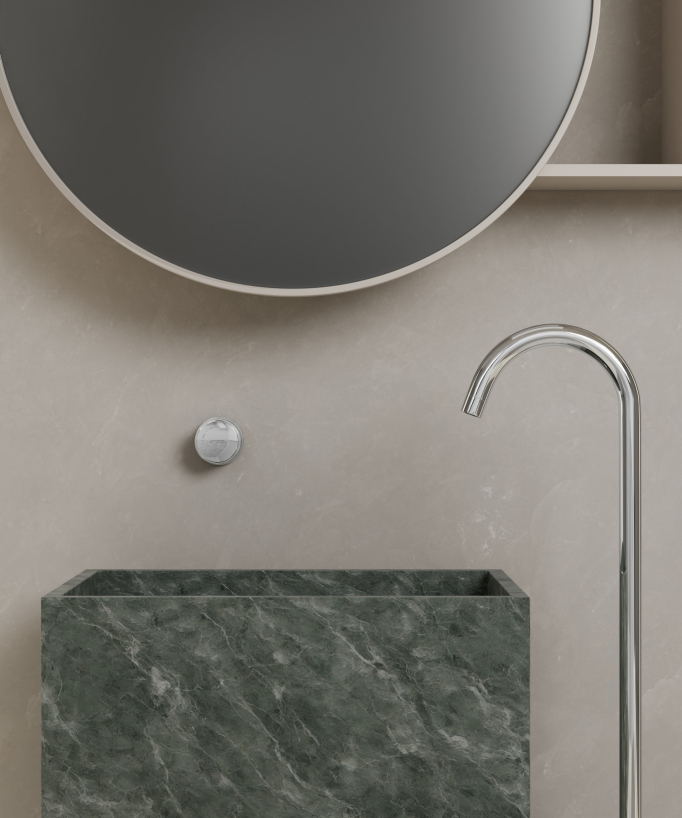 Miscelatore lavabo monocolonna senza regolazione portata Cromato - Leros