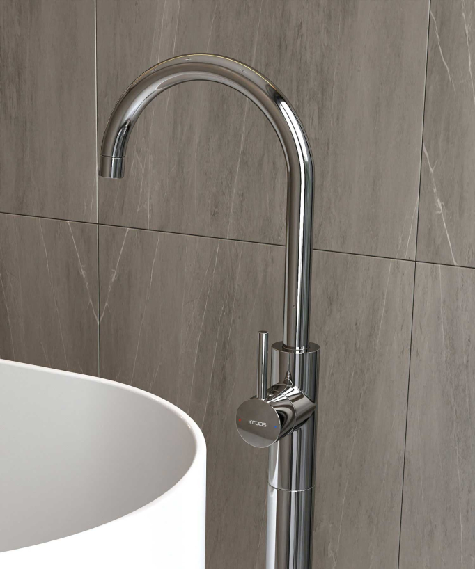 Rubinetto miscelatore per vasca monocolonna Cromato - Corbeau