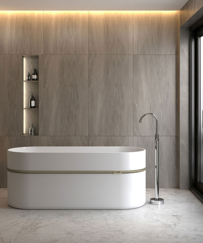 Rubinetto miscelatore per vasca monocolonna Cromato - Corbeau