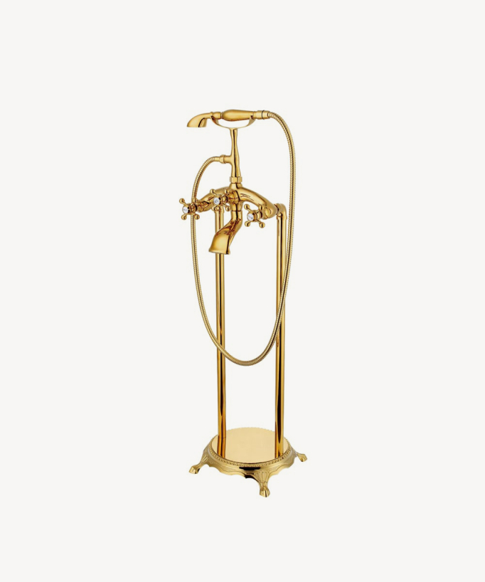 Rubinetto miscelatore per vasca a pavimento Dorato - Maddalena - small