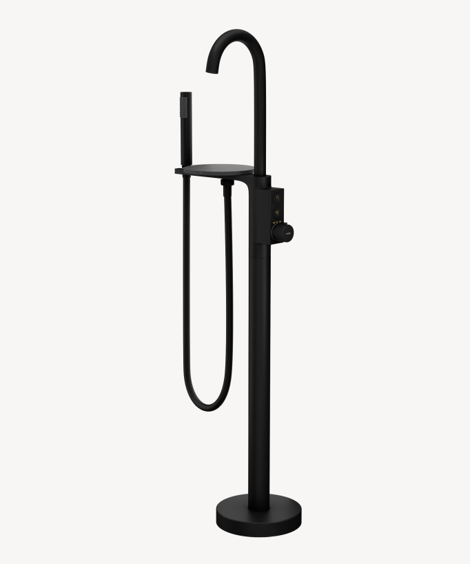 Rubinetto miscelatore vasca da pavimento termostatico - nero - small