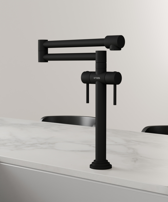 Rubinetto miscelatore cucina stile retrò - Nero