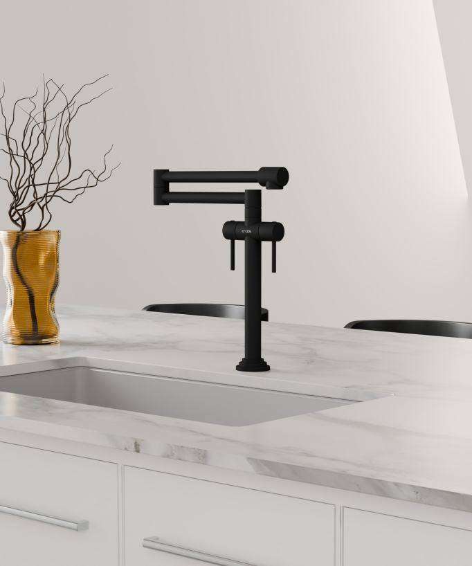 Rubinetto miscelatore cucina stile retrò - Nero