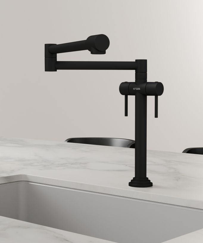 Rubinetto miscelatore cucina stile retrò - Nero