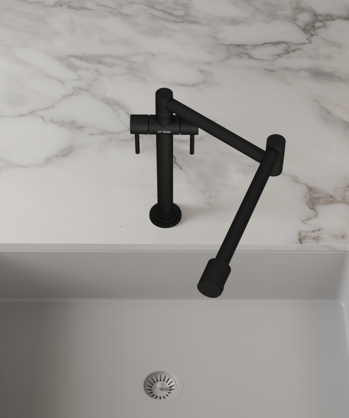 Rubinetto miscelatore cucina stile retrò - Nero