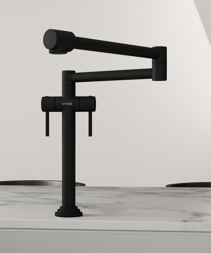 Rubinetto miscelatore cucina stile retrò - Nero