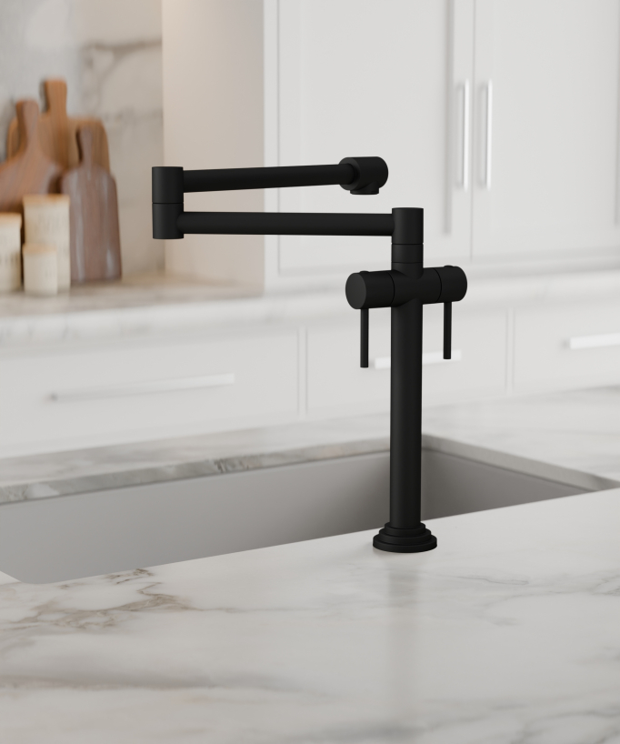 Rubinetto miscelatore cucina stile retrò - Nero