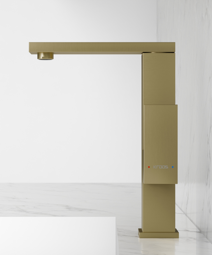 Rubinetto miscelatore lavello dorato spazzolato - Sirius