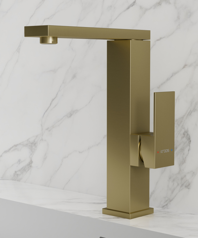 Rubinetto miscelatore lavello dorato spazzolato - Sirius