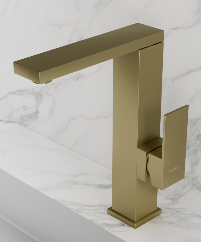 Rubinetto miscelatore lavello dorato spazzolato - Sirius