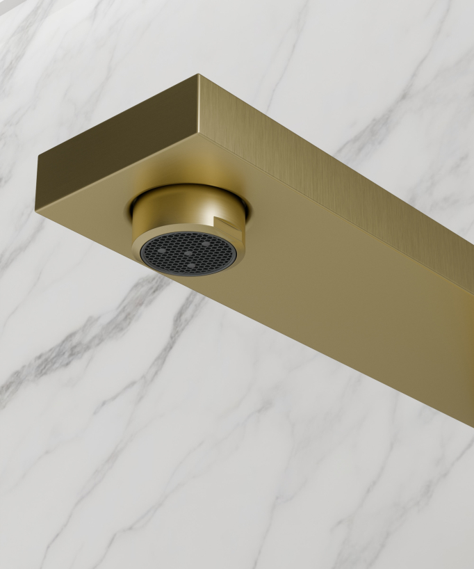 Rubinetto miscelatore lavello dorato spazzolato - Sirius