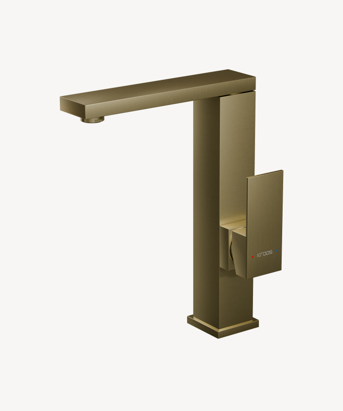 Rubinetto miscelatore lavello dorato spazzolato - Sirius