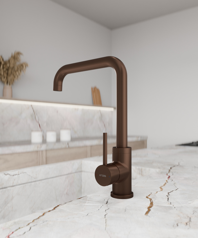 Miscelatore cucina Oro rosa spazzolato - Corbeau