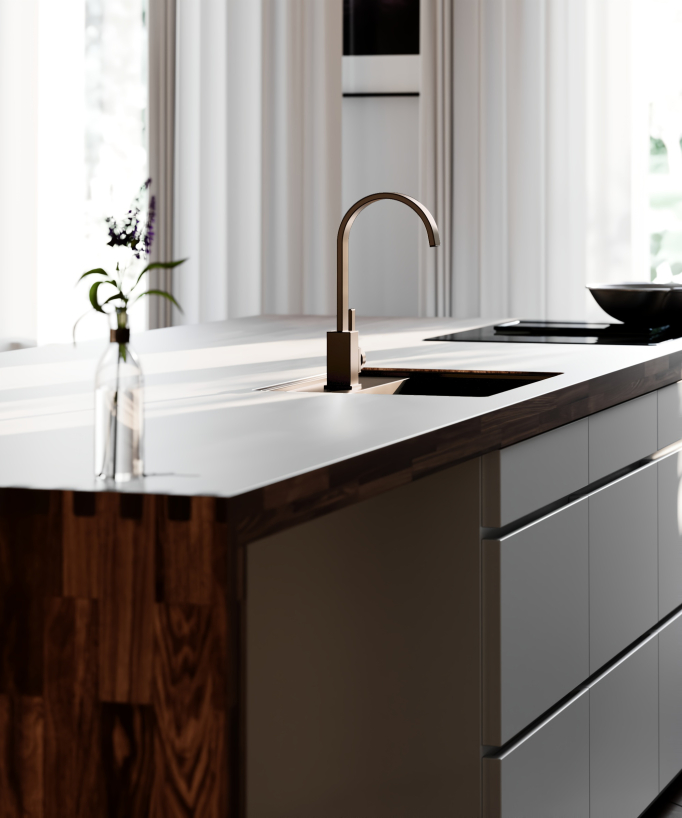 Miscelatore cucina Oro rosa spazzolato - Fiumina