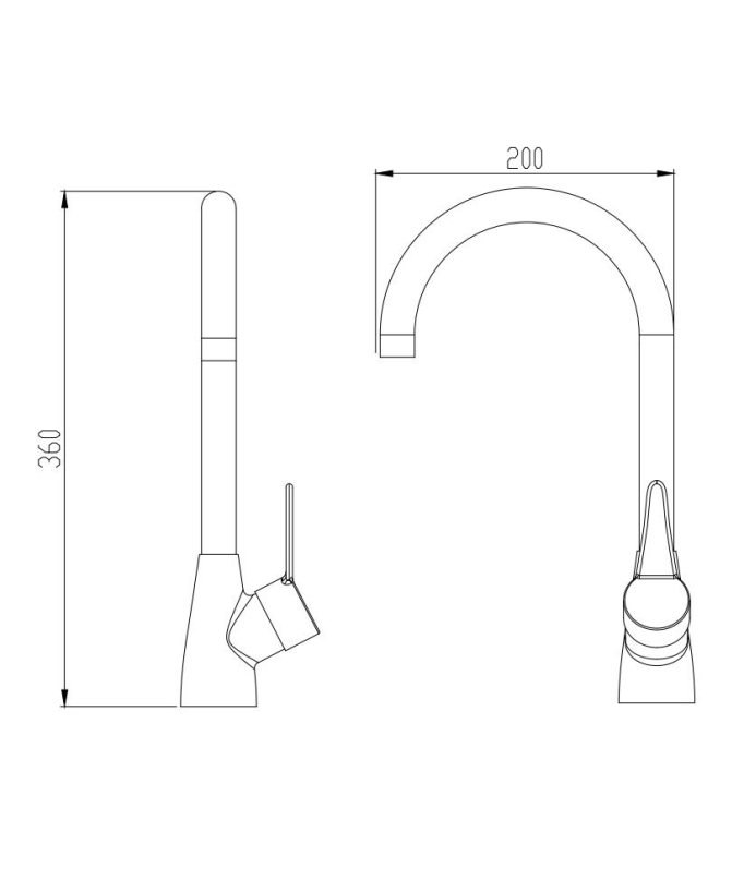 Rubinetto miscelatore cucina cromato - Spica