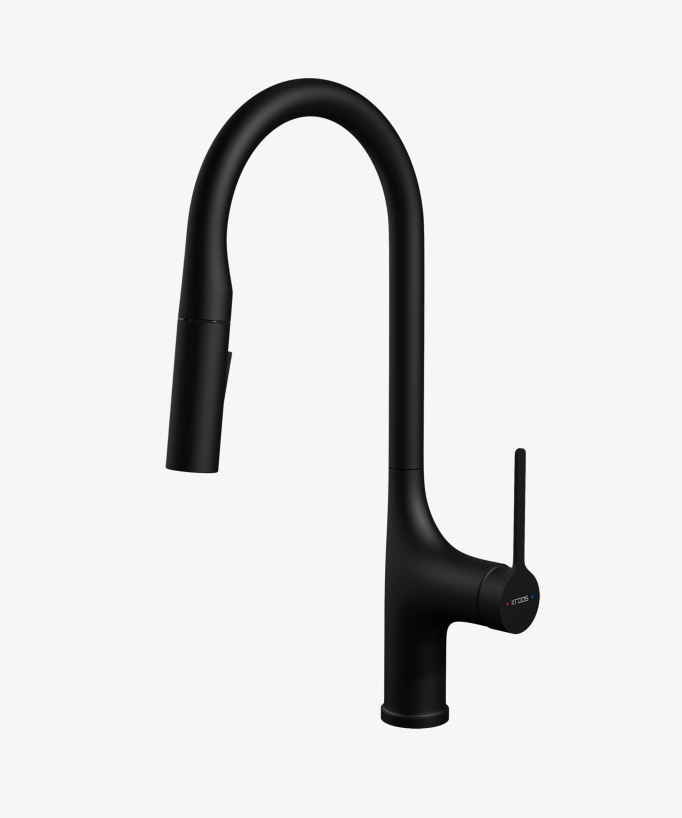 Rubinetto miscelatore cucina contemporaneo - nero - small