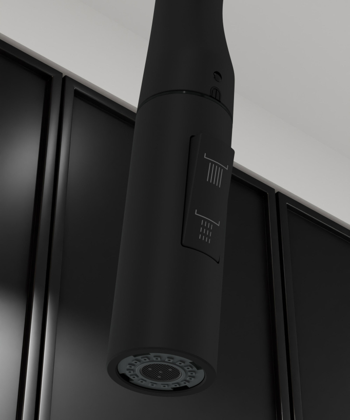 Rubinetto miscelatore cucina contemporaneo - nero
