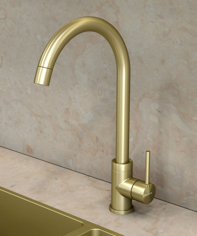 Miscelatore cucina oro spazzolato - Corbeau - small