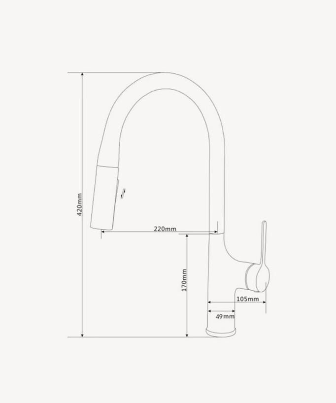 Rubinetto miscelatore cucina contemporaneo