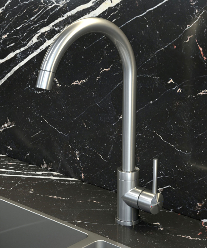 Miscelatore cucina nichel spazzolato - Corbeau - small