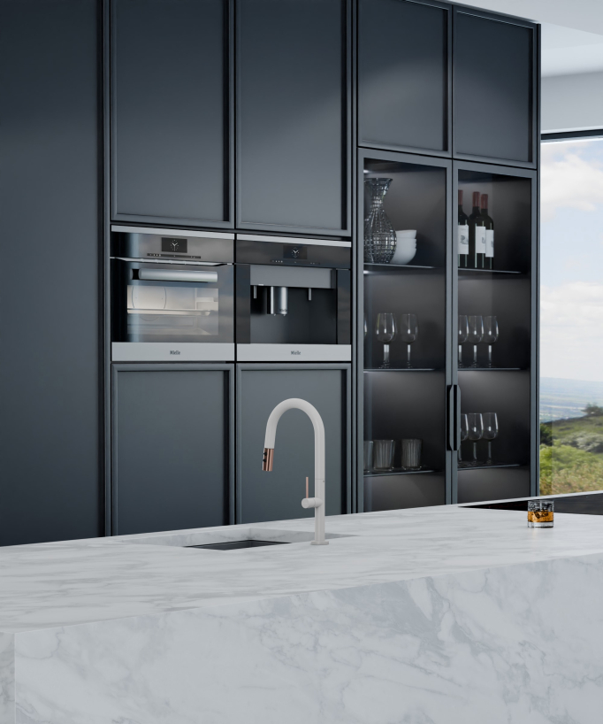 Miscelatore lavello moderno con doccetta estraibile