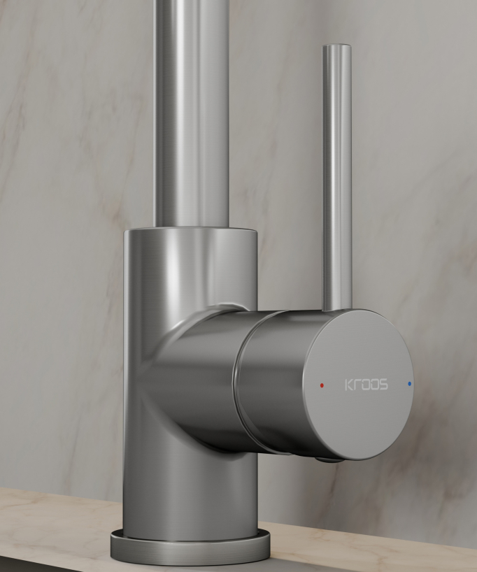 Miscelatore cucina con doccetta Nickel spazzolato - Corbeau