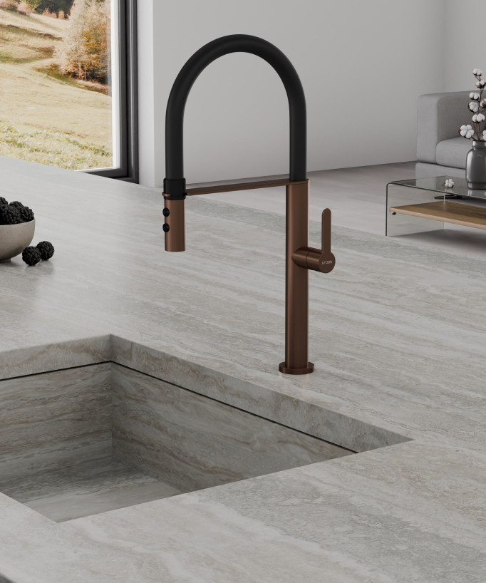 Miscelatore lavello alto con doccetta estraibile