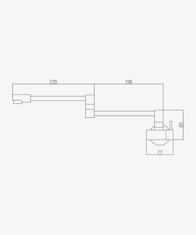 Miscelatore cucina a parete acqua fredda Gun metal - Corbeau