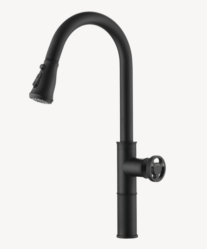 Robinet mitigeur évier haut Noir - Gemma
