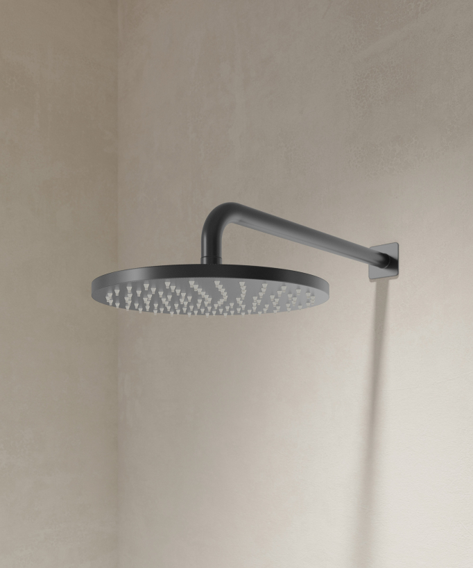 Set miscelatore doccia termostatico incassato Gun metal - Fiumina