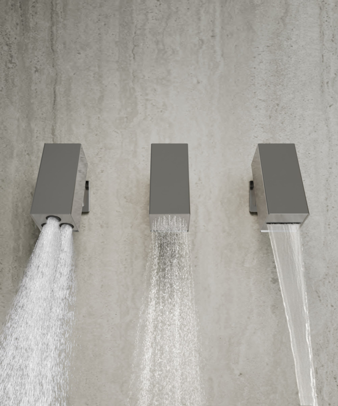 Set miscelatore termostatico multi-funzione con doccetta orientabile Cromato - Sirius