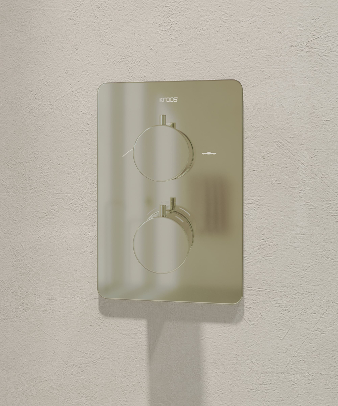 Set miscelatore doccia termostatico a incasso Champagne - Fiumina