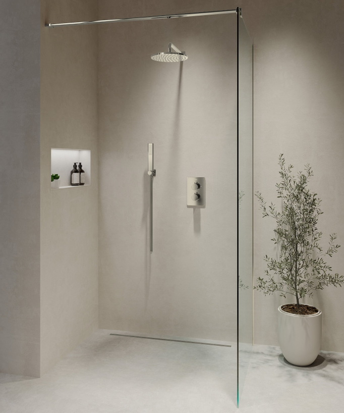 Set miscelatore doccia termostatico incassato Gun metal - Fiumina