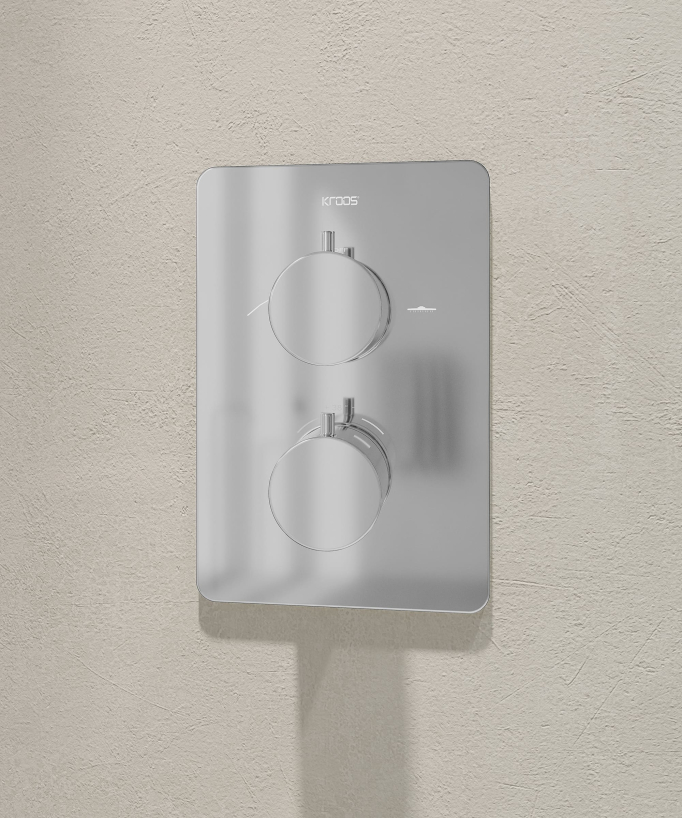 Set miscelatore doccia termostatico a incasso Cromato - Fiumina